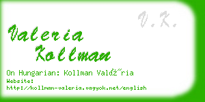 valeria kollman business card